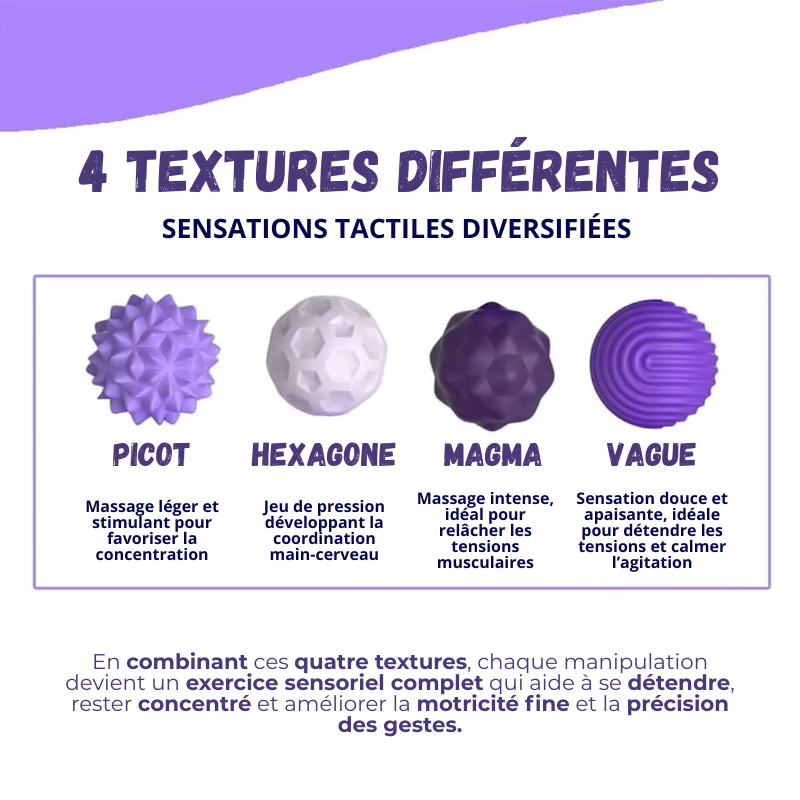 8x Boules Sensorielles Magnétiques en Silicone - Anti-Stress & Concentration