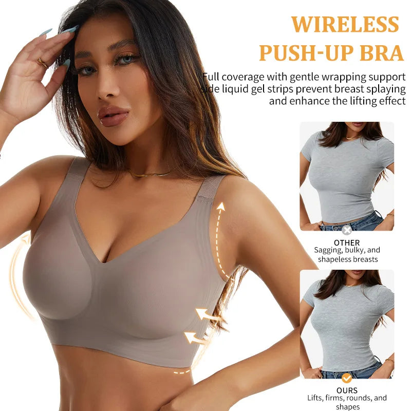 Soutien-Gorge Femme Sans Coutures & Push-Up – Maintien Total & Correcteur de Posture