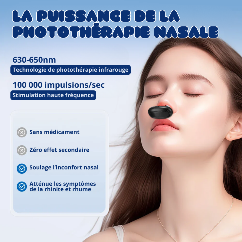 Appareil de Thérapie Infrarouge Nasale - Rhume, Rhinite...