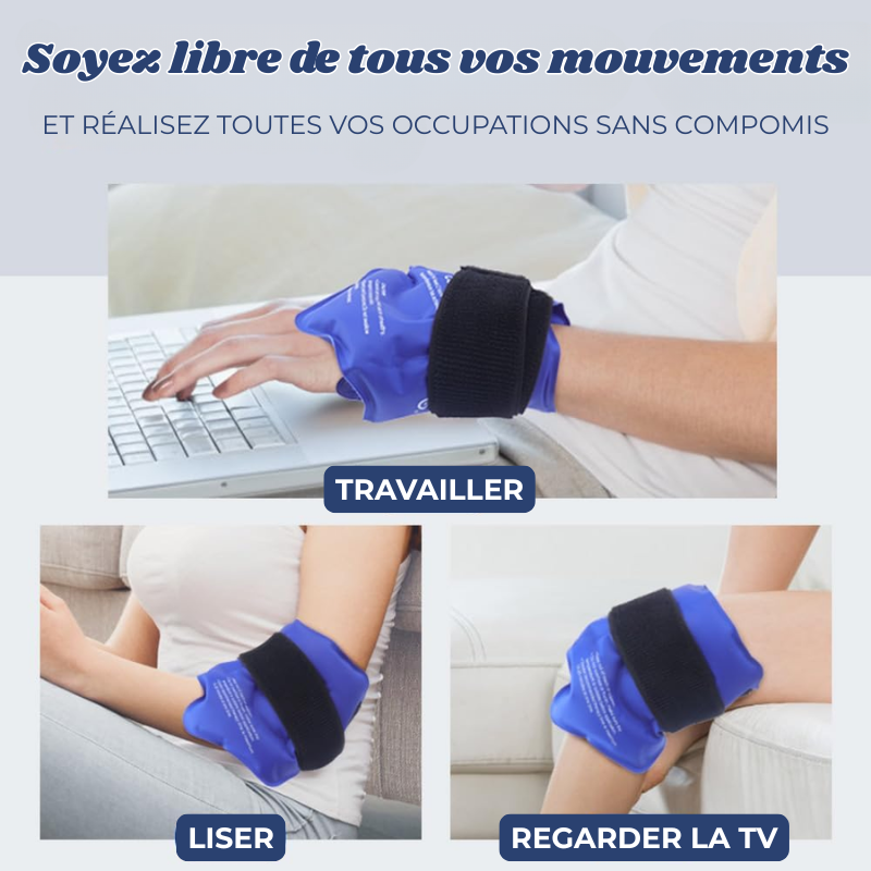 Attelle Gel Chaud/Froid à scratch - Soulagement Douleur