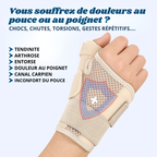 Attelle de Soutien pour Poignet et Pouce - Tendinite, Arthrite, Canal Carpien...