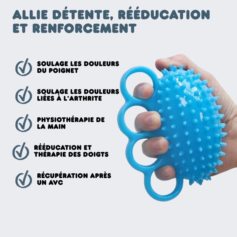 Balle Anti-Stress à Doigts Renforcement Poignet