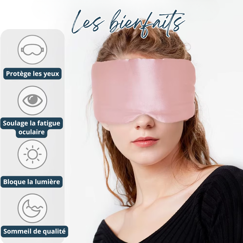Bandeau de Sommeil XL en Soie de Mûrier Réglable