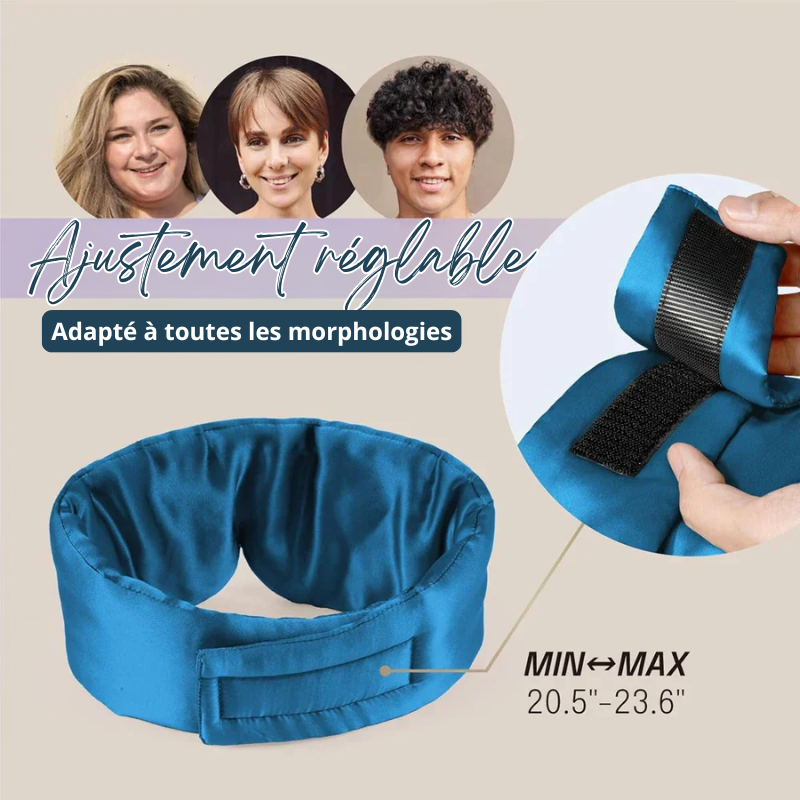 Bandeau de Sommeil XL en Soie de Mûrier Réglable