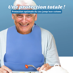 Bavoir Repas Adulte en Silicone – Imperméable & Profond
