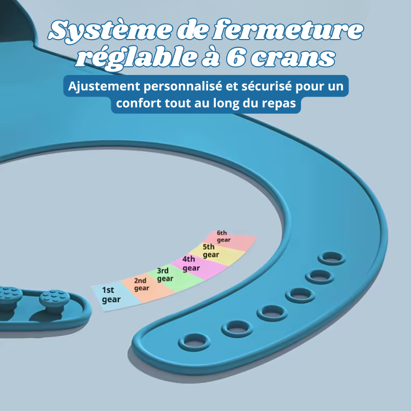 Bavoir Repas Adulte en Silicone – Imperméable & Profond