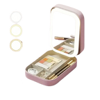 Boîte à Maquillage & Bijoux de Voyage avec Miroir LED