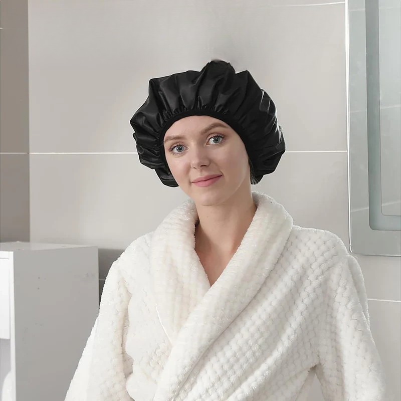 Bonnet de Douche Réutilisable Intérieur Microfibre