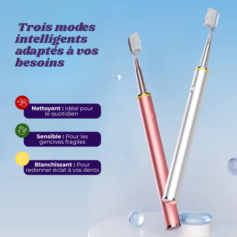 Brosse à Dents Électrique Fine – 4 Têtes Incluses