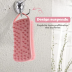 Brosse de douche exfoliante en silicone 2 en 1 Corps & Cheveux