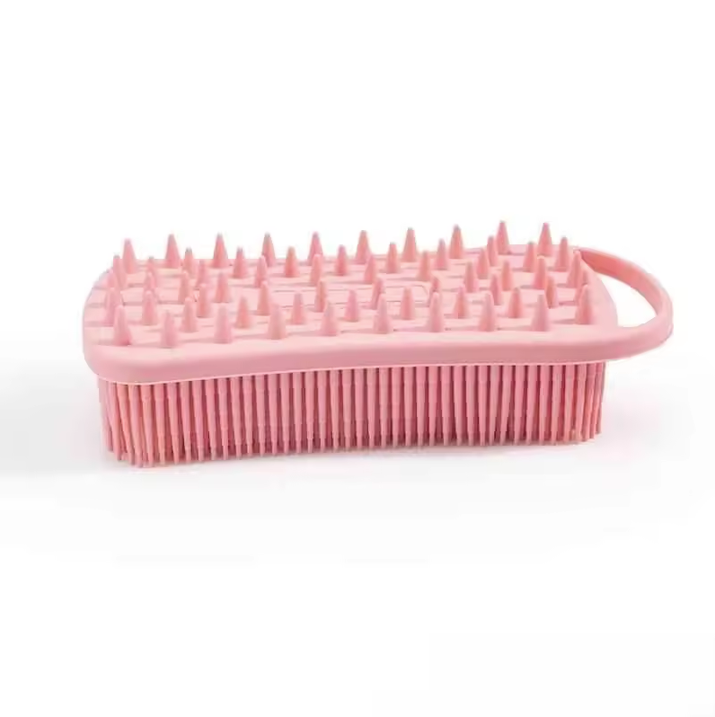 Brosse de douche exfoliante en silicone 2 en 1 Corps & Cheveux
