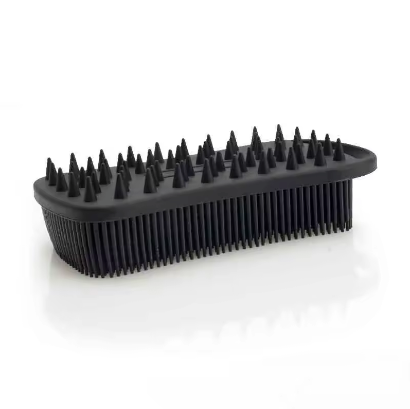 Brosse de douche exfoliante en silicone 2 en 1 Corps & Cheveux