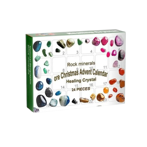 Calendrier de l'Avent 24 Jours Lithothérapie Pierres & Cristaux Précieux