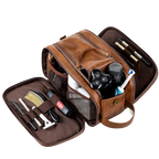 Trousse de toilette Grande Capacité en Simili Cuir - Homme
