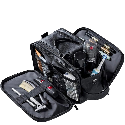 Trousse de toilette Grande Capacité en Simili Cuir - Homme