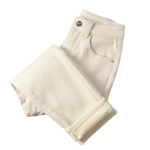 Jean Thermique Coupe Droite Taille Haute - Femme