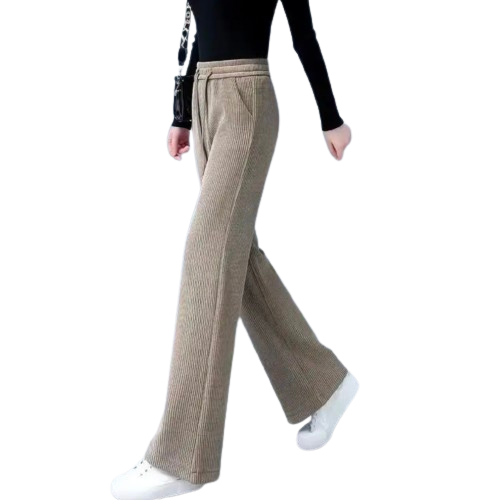 Pantalon en velours côtelé ample Femme - Intérieur Polaire