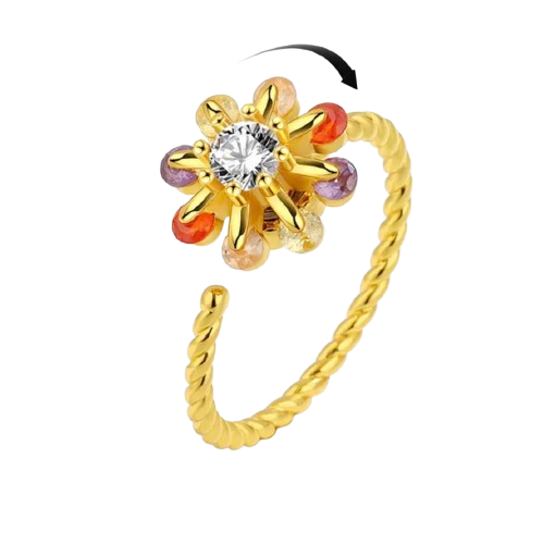 Bague d'anxiété ajustable pour femme