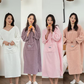 Peignoir Poncho de bain doux pour femme - Grande poche & Capuche