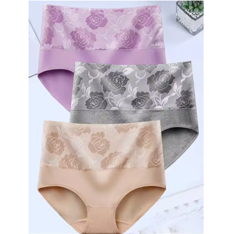 Lot de 3 culottes amincissantes en coton antibactériens et hygroscopiques