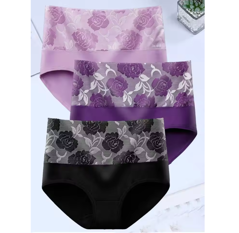 Lot de 3 culottes amincissantes en coton antibactériens et hygroscopiques