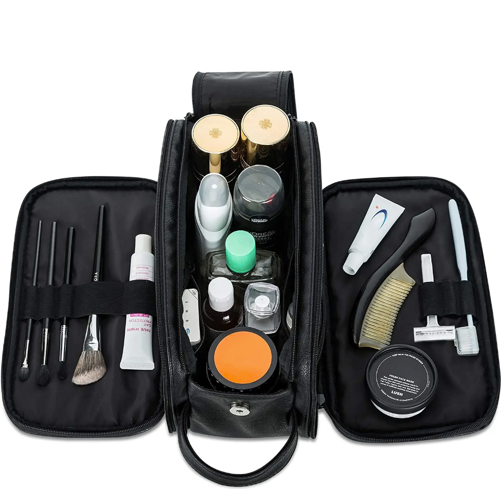 Trousse de toilette Grande Capacité en Simili Cuir - Homme