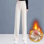 Pantalón de pana holgado para mujer - Interior polar