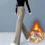 Pantalón de pana holgado para mujer - Interior polar