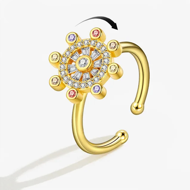 Bague d'anxiété ajustable pour femme