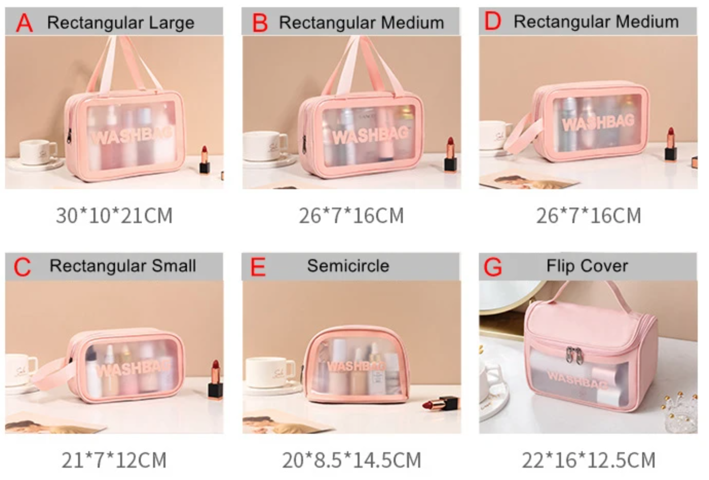 Ensemble de trousses de toilettes - Petite et grande capacité