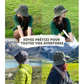 Chapeau de pêcheur à Cordon Pliable Anti-UV & Imperméable