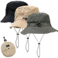 Chapeau de pêcheur à Cordon Pliable Anti-UV & Imperméable