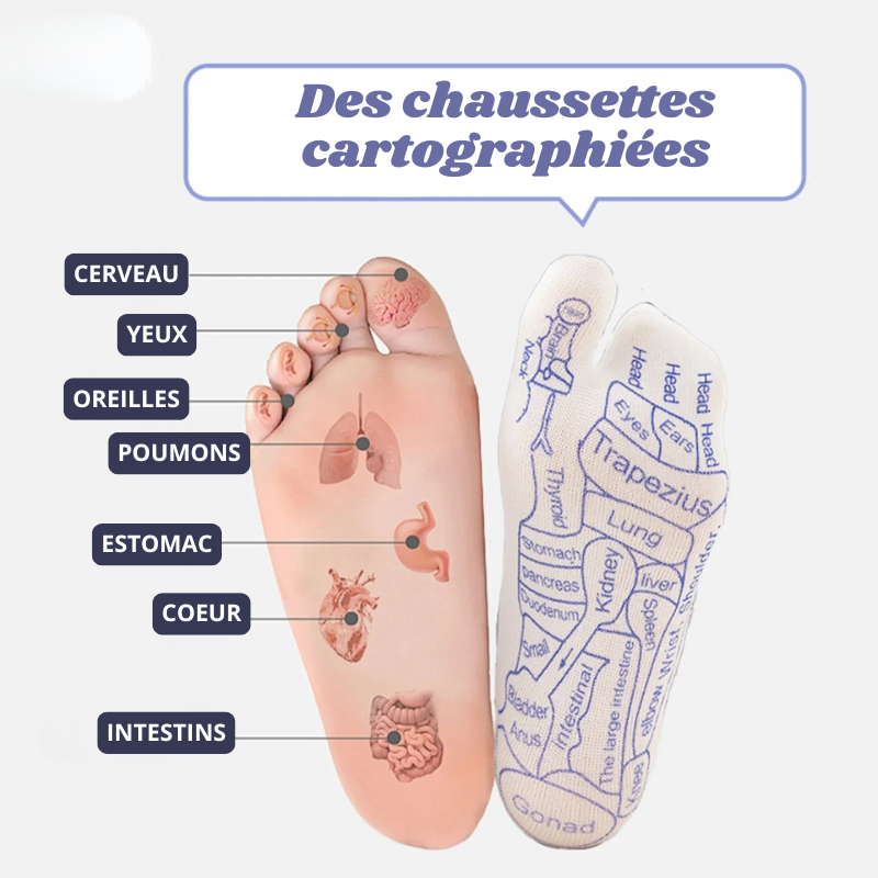 Chaussettes de Réflexologie Plantaire - Accessoires OFFERTS