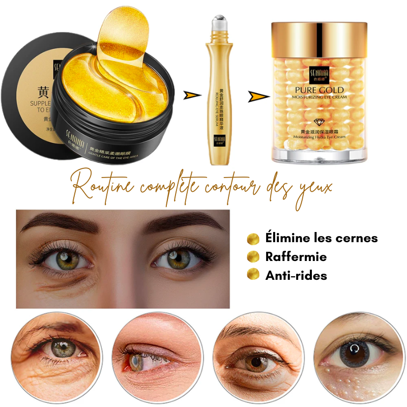 Coffret Routine Soins Visage Or 24k - Cosmétiques coréens