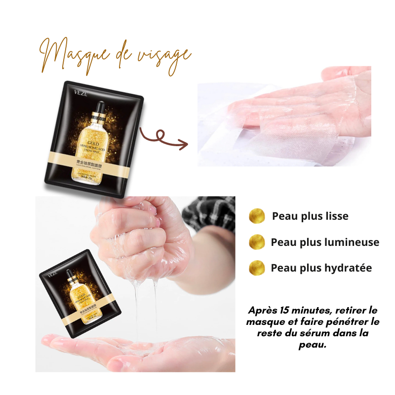 Coffret Routine Soins Visage Or 24k - Cosmétiques coréens