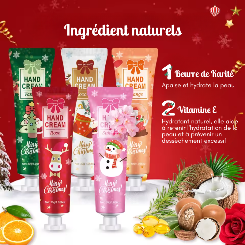 Coffret Idée Cadeau Noël - Crème pour les mains & Baume à lèvres 20PCS