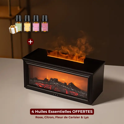 Diffuseur Mini Cheminée Cosy - 4 Huiles essentielles OFFERTES