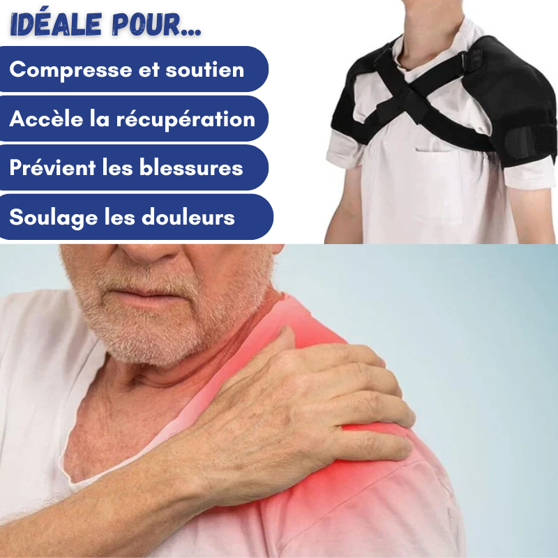 Double attelle d'épaules à compression croisée et sangles réglables