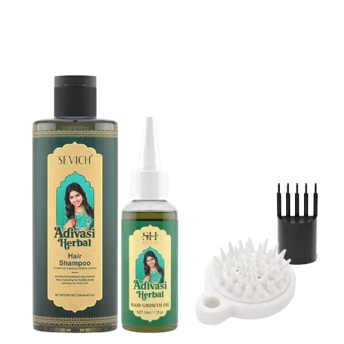 Duo Shampoing & Huile Pousse Accélérée et Anti-Chute - Brosse + Applicateur OFFERTS