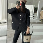Ensemble Cardigan & Pantalon ample tricoté Élégant et Casual