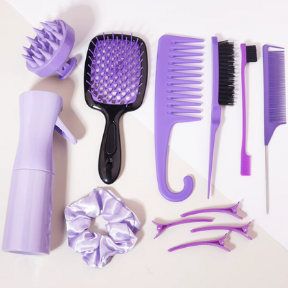 Ensemble de Peignes et Brosses pour Cheveux et Coiffure