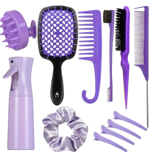 Ensemble de Peignes et Brosses pour Cheveux et Coiffure