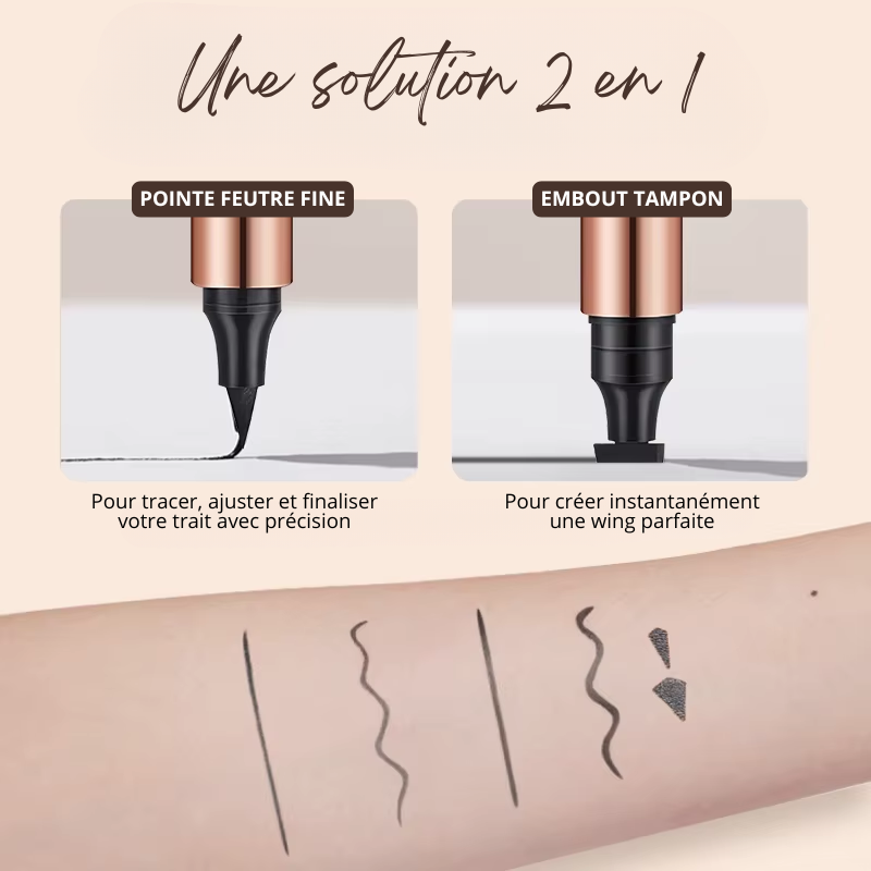 Eyeliner Feutre 2 en 1 EXPRESS Stamp' - Créer le trait parfait