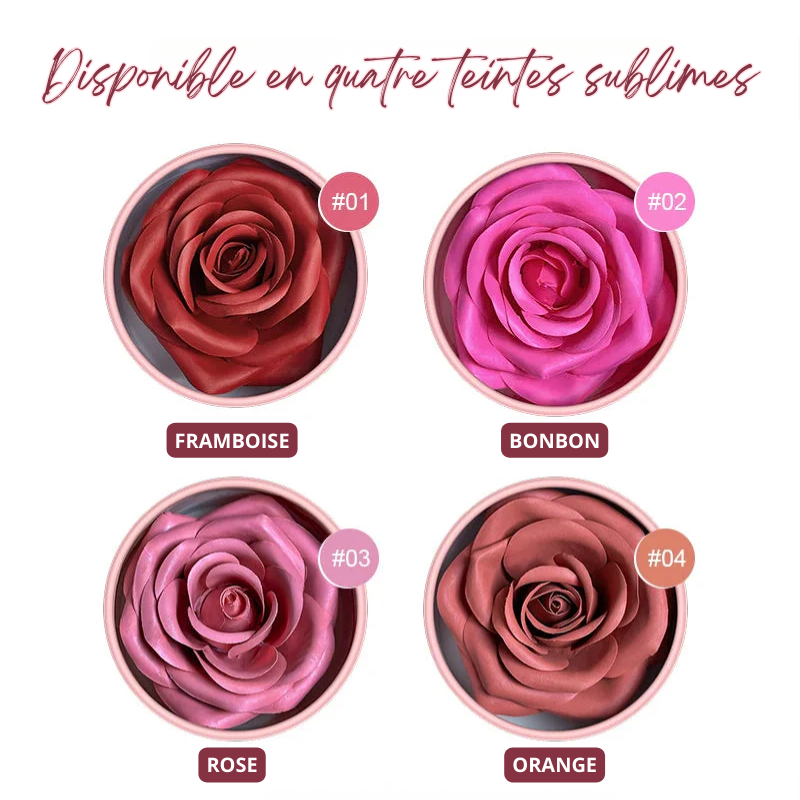 Fard à Joue en Forme de Rose - Idée Cadeau + Pinceau OFFERT