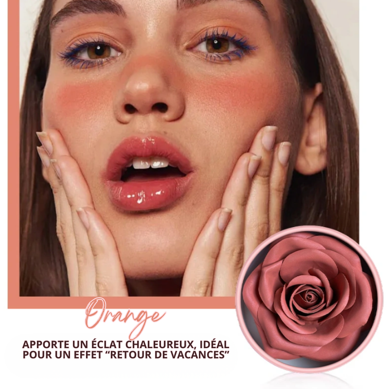 Fard à Joue en Forme de Rose - Idée Cadeau + Pinceau OFFERT