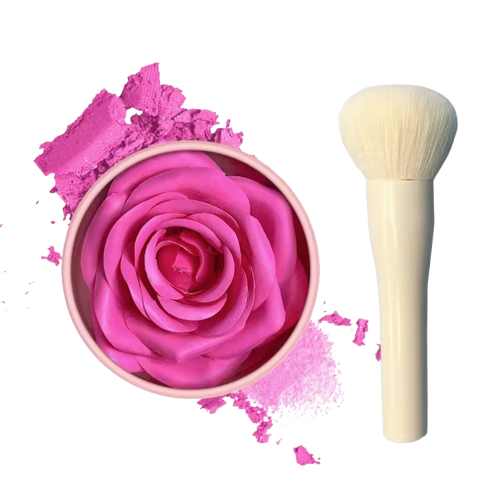 Fard à Joue en Forme de Rose - Idée Cadeau + Pinceau OFFERT