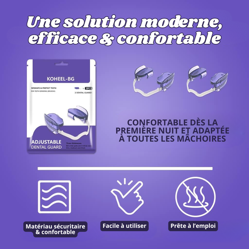 Gouttière Réglable & Réutilisable Anti-Grincement de Dents Nocturne
