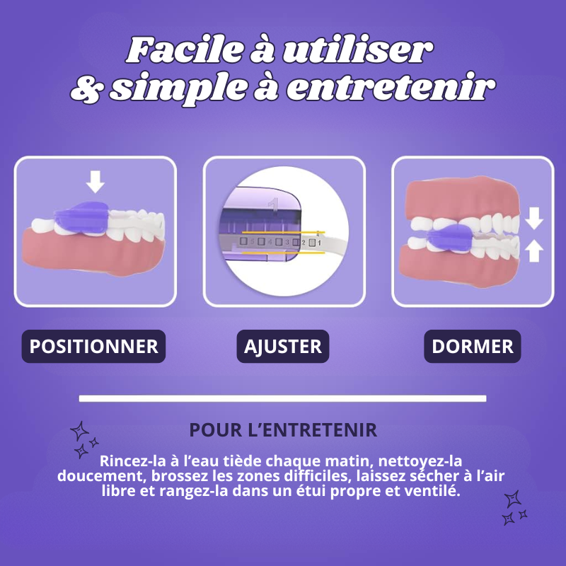 Gouttière Réglable & Réutilisable Anti-Grincement de Dents Nocturne