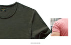 T-Shirt 100% Coton Décontracté à Col Rond et Manches Courtes