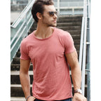 T-Shirt 100% Coton Décontracté à Col Rond et Manches Courtes